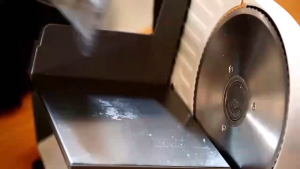 Meat Slicer Otomatis Stainless R.8800 - Stainless Steel Meat Slicer Pengiris Sayuran Buah Daging Beku Alat Pemotong Pengiris Otomatis untuk Rumah Tangga Alat Pemotong Roti Panggang dan Irisan Daging Sapi dan Domba Alat Pengiris Pemotong Daging Otomatis