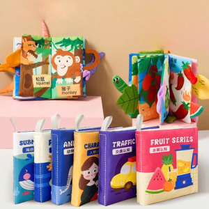 Satu Keluarga Soft Book Buku Bantal Bayi Animal Series Berbahasa Inggris M349 Buku Kain Pillow Book