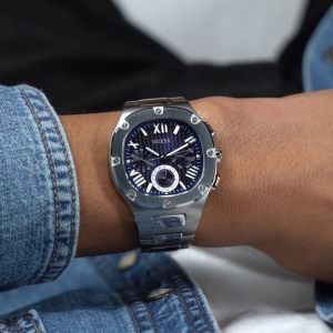[Promo] Jam Tangan Pria Guess GW0572G1 Headline Silver Tone Multi-Function Stainless Steel Strap Original Garansi 2 Tahun [✔COD][100% Authentic] [COD]