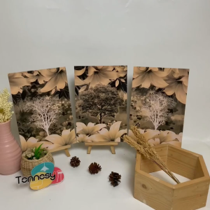 TENNESY Hiasan Dinding Pohon Abstrak Aesthetic 20x30cm Dekorasi Dinding Kamar Tidur Pajangan Kayu Poster Dekorasi Rumah