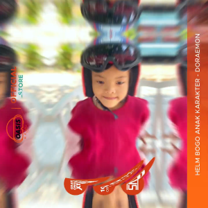 Helm Bogo Anak Perempuan Laki-laki 2 3 4 5 6 Tahun Motif Karakter Kartun Lucu Kaca Datar Ringan