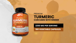 NutriFlair Curcumin with Ginger and BioPerine Black Pepper 120 Capsules - 95% Curcumin - Joint Support Antioxidant Anti-Aging Cardiovascular Health