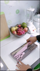 MOFAN Pisau Set Pelanggi Kitchen Knife 6 in1 Pisau Sultan Warna Warni Pisau Daging Buah Sayur Ikan