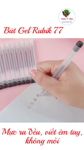 Combo 20 Bút Gel Bút Bi Nước - Bút Chép Kinh Mực Gel Nét 0.5mm Mực Đều Nét Chữ Đẹp Viết Êm Xanh Đen Đỏ - Rubik 77