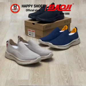 [🥇ของแท้100%🚚ส่งเร็ว🆓ฟรี...ถุงเท้า 1 คู่] BAOJI รองเท้า่ผ้าใบชาย (Slip-on) สลิปออน ออกกำลังกายชาย รุ่น BJM888 หล่อเท่ นุ่มเบา สบายเท้า