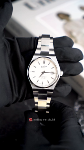 Jam Tangan Pria Expedition EXP EX 6857 MABSSSL Automatic White Dial Silver Stainless Steel Strap