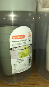 BONBOX BKL31002 Teko Kettle Plastik Panas Dingin Free Gelas 4pcs - Biru Muda