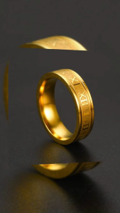 Ready Cincin Angka Romawi Mode Pria dan Wanita Baja Tahan Karat Lebar 6Mm Anti Karat Anti Luntur