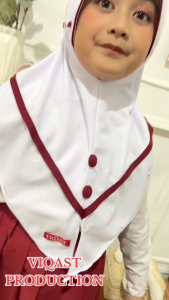 𝐕𝐈𝐐𝐀𝐒𝐓 - Kerudung Anak Sekolah Instan TK & SD Size 6 -10 Tahun Jilbab Sekolah Elsania Hijab Instan anak Sekolah Kekinian