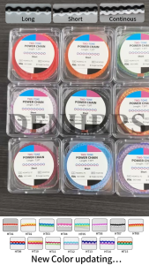 [Two Tone]Length 7.5 feet Elastic Ultra Chain Long Short Continous Dual Color Power Chain for Teeth Straighter Treatment