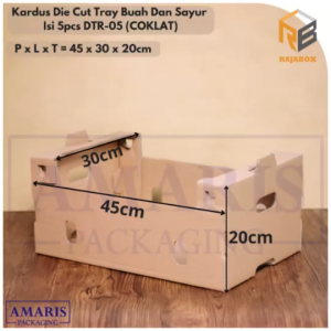 Kardus Die Cut Tray Buah Dan Sayur Isi 5pcs DTR-05