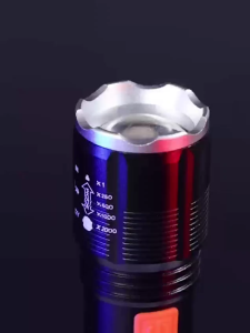 Senter MS-1236 LED Laser Telscopic Zoom Rechargeable 4 Mode cahaya Super terang Mitsuyama