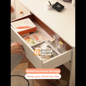 Dressing Table with Mirror LED Meja Solek Murah Meja Makeup Comestic Table Set Makeup Table With Drawer Cosmetic Table Bedroom Table Desk Vanity Table
