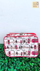 WSO Kanvas Woman Stuff Organizer Tas Kosmetik Kanvas Motif 2 Susun