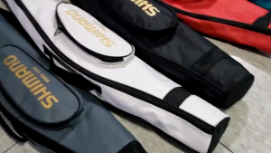 Tas Pancing Kanvas Model Runcing Muat sampai 2 Joran dan Reel