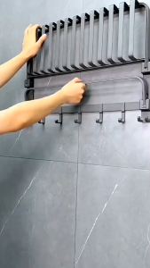 Giá Treo Khăn Nhôm Living C treo đồ nhà tắm treo khăn mặt dán tường thanh vắt khăn inox để đồ phòng tắm