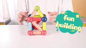 64PCS Boxed DIY Magnetic 3D Building Blocks Set Kids Early Learning Construction Toys Magnet Sticks Balls Assembly Games For Children Gifts