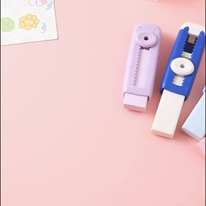 Retractable Eraser Sliding Retractable Pencil Eraser Push Pull Eraser with Dynamic Push-Pull Design Expandable Eraser Cute Push out up Erasers Office Supply Gift for Students Kids School Super Clean and Seamless without Slag
