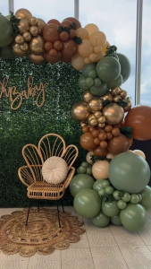 12inch Retro Pastel Green Orange Mustard Yellow Matte Balloons Baby Shower Baptism Birthday Bride Wedding Christening