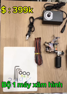 Bộ 1 máy xăm hình kèm 1 mực xăm trên da người