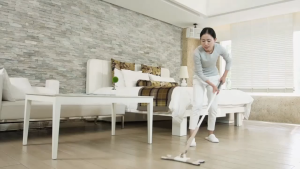 X SHAPE FLAT MOP WITH WIDE BUCKET - Set alat pel praktis dengan ember
