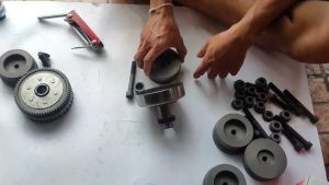 แบบย้ำครัช 3 in 1 ชามครัชก้อนและครัชแผ่น ใช้กับรุ่น W125 W110-i  W100 ดรีม โซนิด Sonic  งานCNC