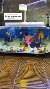 Aquarium 1 set lengkap ukuran jumbo 34x15x15 lengkap tinggal pakai (JUMBO)