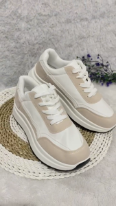 Nextfashion Sepatu wanita sneakers bahan kulit PU terbaru kekinian 319