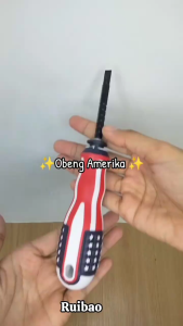 Ruibao Obeng Magnet Bolak Balik 9 Inch Besar D061 / Alat Obeng 2 Way
