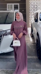 Vioni Dress Crinkle Airflow Premium Akses Mutiara Dres Kondangan Terbaru 2023