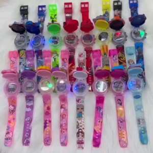 Infinitytime Jam Tangan Digital LED Anak Digital Disco Light dan Music Rubber LED Anak Lucu Karakter Kartun
