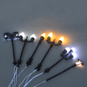 FY 1 Pcs Miniature LED Street Light Lamp Fairy Garden Home Micro Landscape Fairy Garden Ornament Architecture Prototype