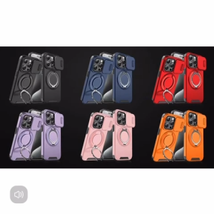 Case For Samsung S23 S23FE S23+ S23 Ultra Plus S24 S24FE S24+ S24 Ultra Plus A14 A15 A35 4G/5G With Ring Holder   Built-in Slide Camera Lens Cover Shockproof Heavy Duty Rugged Case AF-206