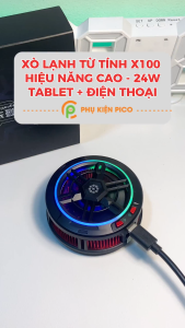 Quạt tản nhiệt điện thoại máy tính bảng X100 công nghệ sò lạnh từ tính siêu tản cỡ lớn - Tản nhiệt Samsung tab surface