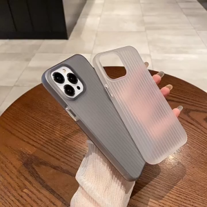 สําหรับ iPhone 12 15 Pro13 Pro MAX 14 Pro กระเบื้อง Ribbed Anti ลายนิ้วมือคุณภาพสูง ความโปร่งใสสูงผิวรู้สึกเคสโทรศัพท์