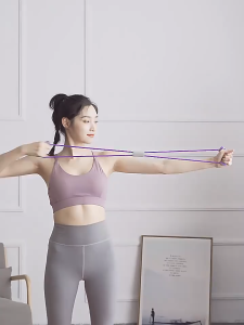 【SG stock】Resistance Band Womens Back Exercise Stretch Yoga Elastic Band Figure 8 Puller PC01
