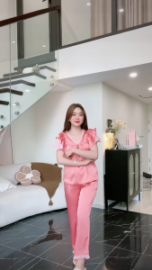 QUẦN ÁO NỮ [BUNNYSKY] Đồ bộ mặc nhà mẫu thiết kế kiểu cánh tiên siêu XINH chất liệu lụa mát