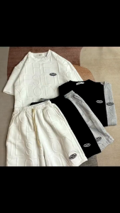 Korean Style Summer Outfit: Casual Men's T-Shirt & Short Sets