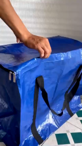 Túi Bạt Túi Dứa Có Dây Kéo Đựng Đồ - Đủ Size - Màu Xanh Cam (May Từ Vải Bạt Tú Phương)