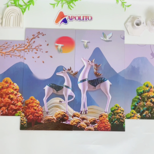 HIASAN DINDING PEMANDANGAN RUSA SET ISI 4 AESTHETIC 3D DEER KAMAR DEKORASI RUMAH WALL DECOR AESTHETIC DECOR KAMAR RUSA