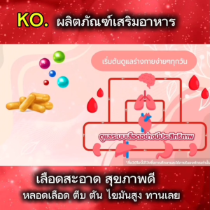 KO เคโอ สินค้าของแท้มีคิวอาร์โค้ด ชุดทดลองทาน  เหมาะสำหรับดีท็อกซ์บำรุงเลือด เลือดสะอาดสุขภาพดี  ปวดหัว เวียนหัว บ้านหมุน หลอดเลือดตีบตันความดันไขมันสูง ฮีทสโตรก  สั่งเลย