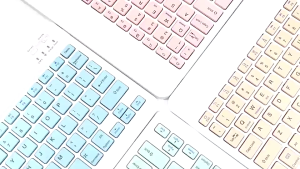 New Wireless Bluetooth Mouse & Keyboard Set Colorful Keyboard 10 Inches For Android/Ios/Ipad/Windows/Macaron/Tablet