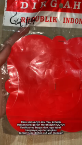 Yu YI Kualitas PREMIUM Hiasan tarik / garland / merah putih / 17 agustus / 17an / 4m GQ-104