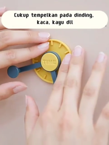 Adzkia35 Gantungan Tembok / Holder Double Hook Tempel Dinding Model Jam Multifungsi