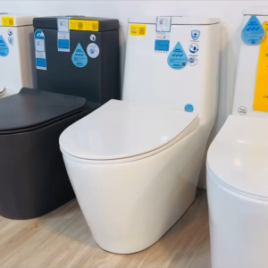 First Class Tornado Flushing Toilet Bowl & Stainless Steel Basin Cabinet Package