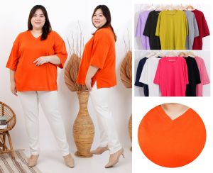 Atasan Kaos Oversize Vneck Bisa buat bb 100kg