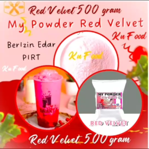 Bubuk Minuman Bubble Drinks Red Velvet 500gr Rasa Red Velvet