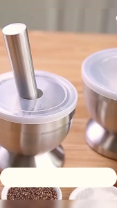 Stainless Steel Mortar Pestle Pugging Pot Garlic Spice Grinder Pharmacy Herbs Bowl Pill Grinder Crusher Kitchen Gadget Seasonings Pastes