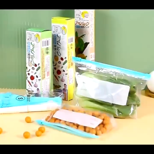 Reusable Zipper Type Food Storage Bag Vegetable Fresh-keeping Bag Double Sealed Kitchen Storage Bag