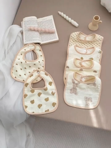 LAKOE U-Shape Celemek Slaber Makan Bayi Bib Bayi Lucu 0-6 Tahun